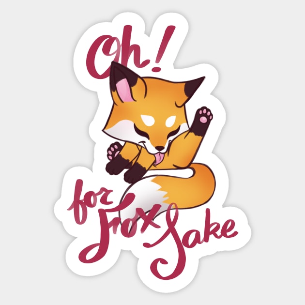 For Fox Sake Sticker by ursulalopez